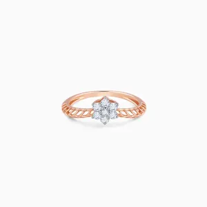 Rose Gold Peak Elegance Diamond Ring Giva