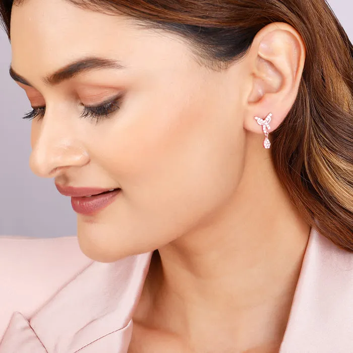 Rose Gold  Pear Drops Earrings Giva