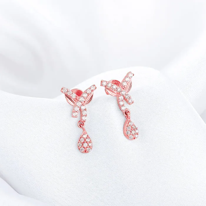 Rose Gold  Pear Drops Earrings Giva