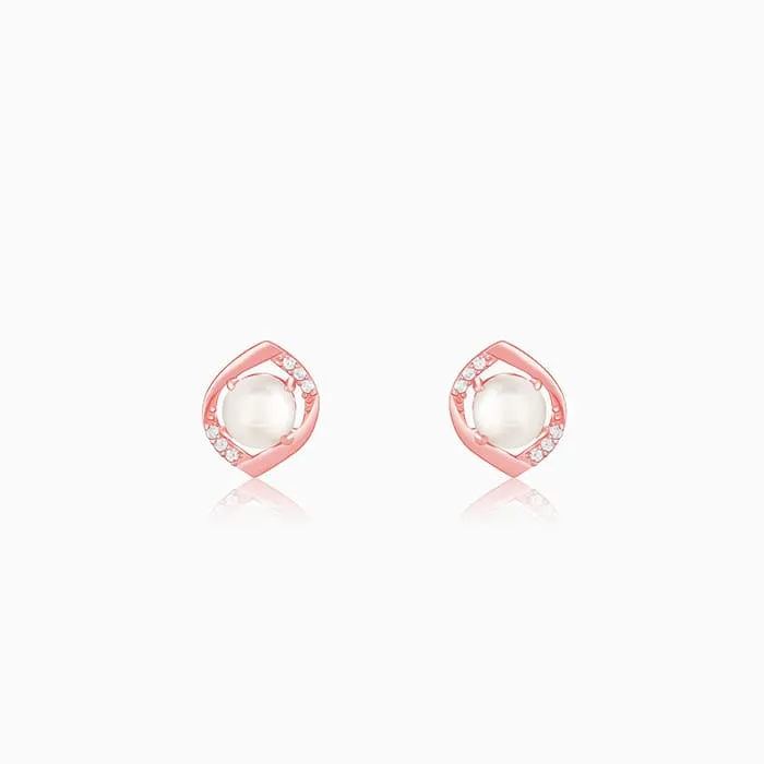 Rose Gold Pearl-fect Earrings Giva