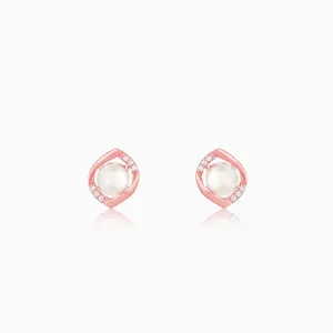 Rose Gold Pearl-fect Earrings Giva