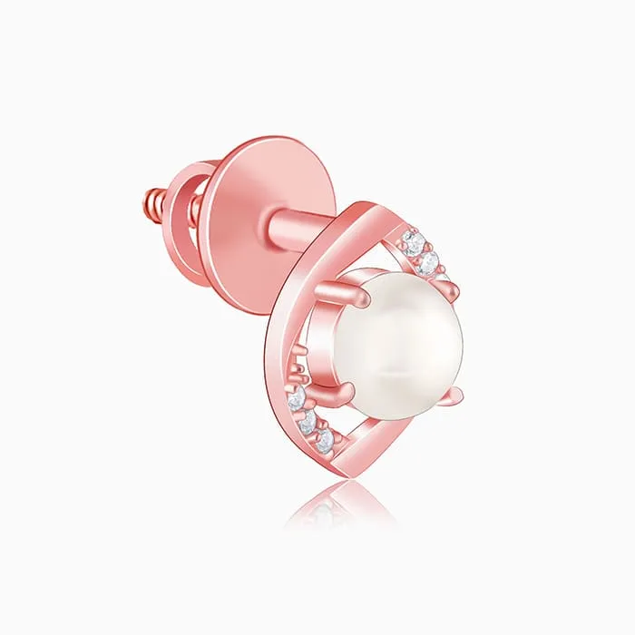 Rose Gold Pearl-fect Earrings Giva