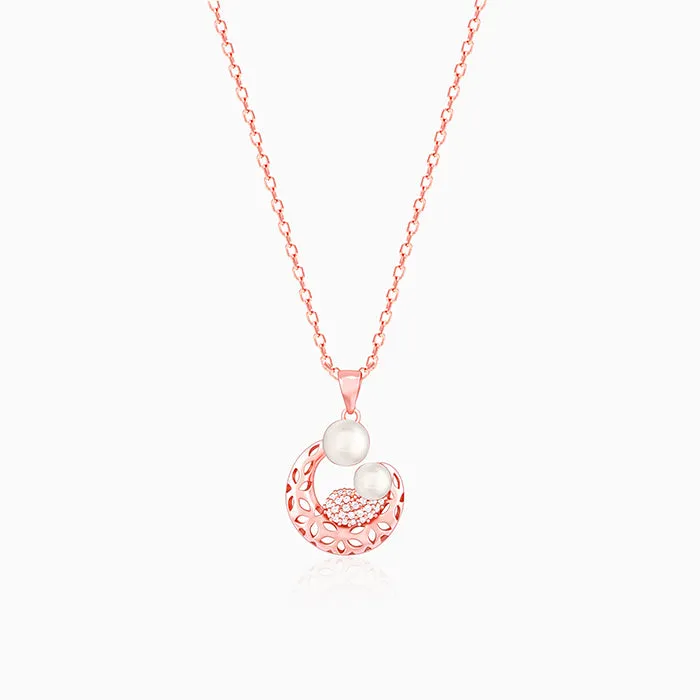 Rose Gold Pearlescent Cuddle Pendant With Link Chain Giva