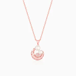 Rose Gold Pearlescent Cuddle Pendant With Link Chain Giva