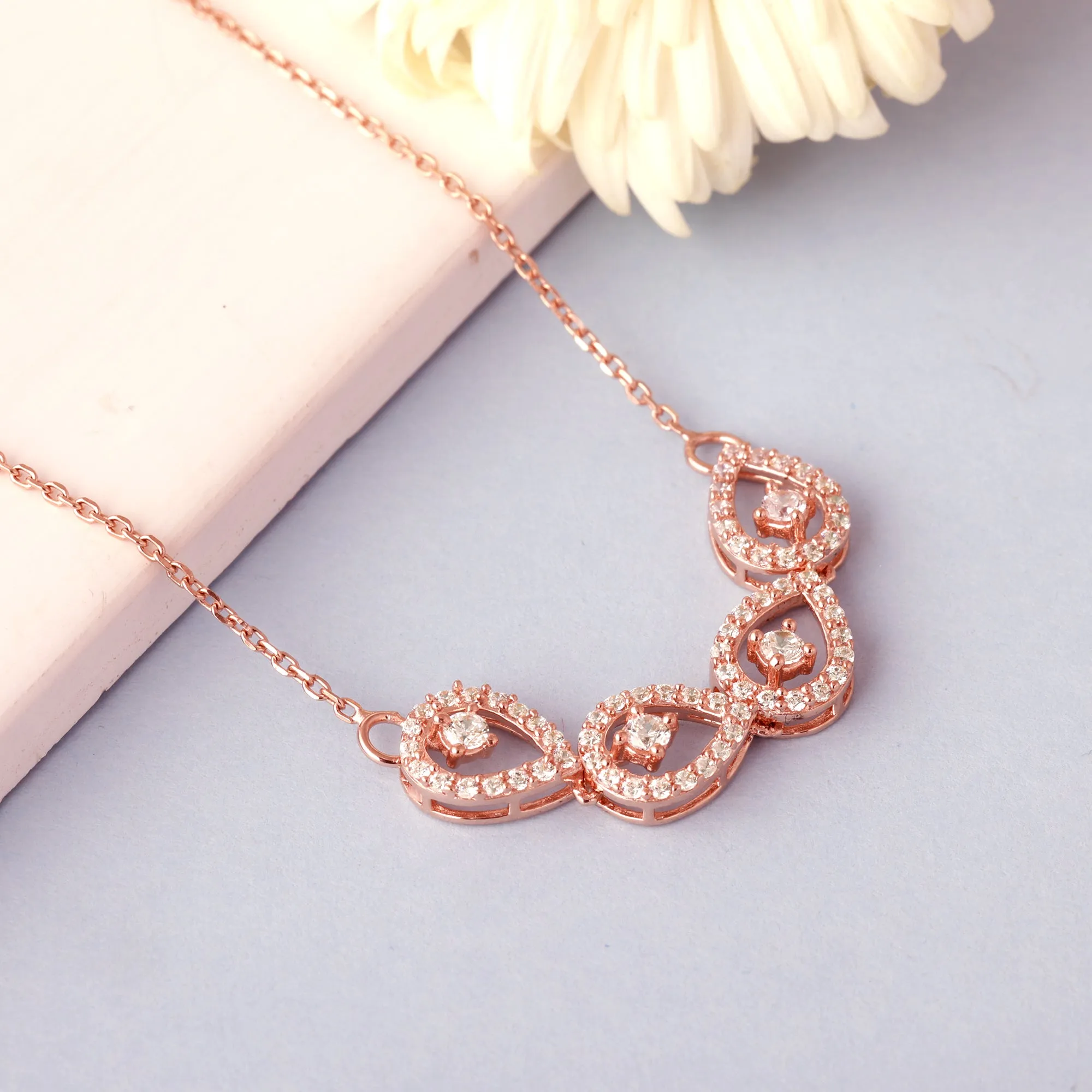 Rose Gold Peary Love Necklace Giva