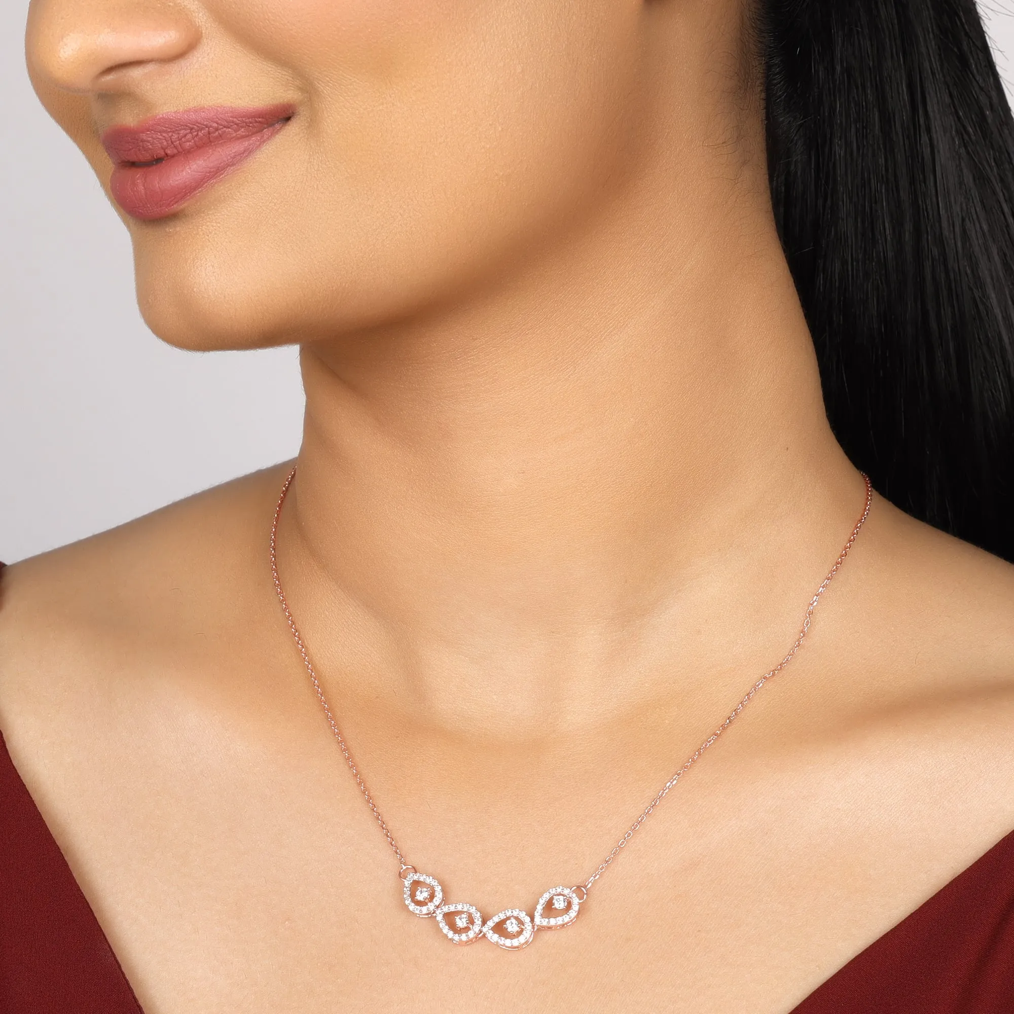 Rose Gold Peary Love Necklace Giva