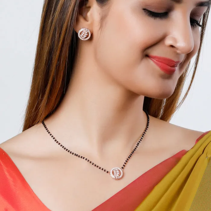 Rose Gold Periwinkle Mangalsutra Set Giva