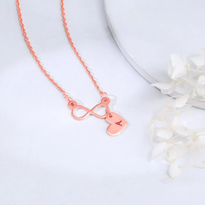 Rose Gold Personalised Endless Echo Necklace Giva