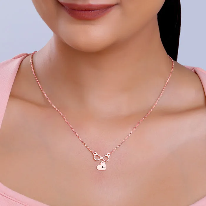 Rose Gold Personalised Endless Echo Necklace Giva