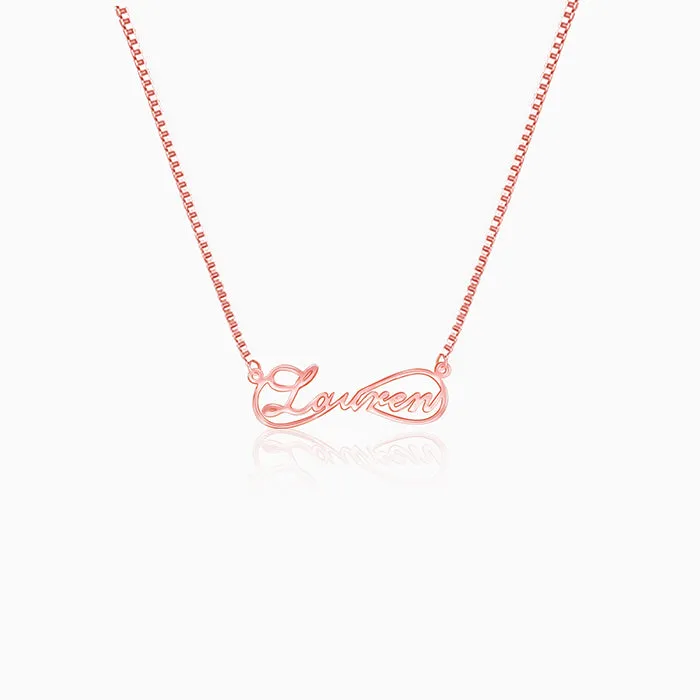 Rose Gold Personalised Infinite Promises Pendant Giva