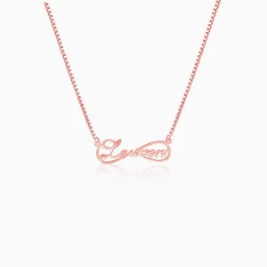Rose Gold Personalised Infinite Promises Pendant Giva