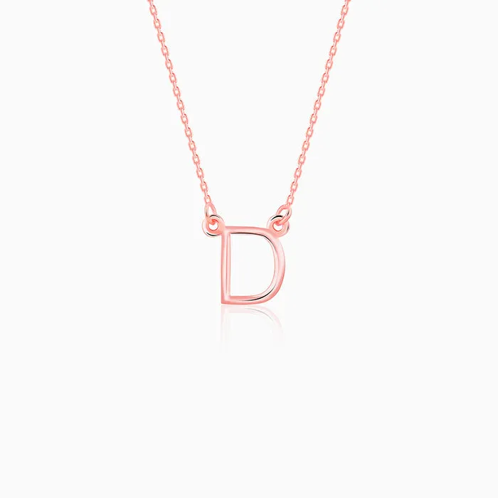 Rose Gold Personalised Initial Necklace Giva