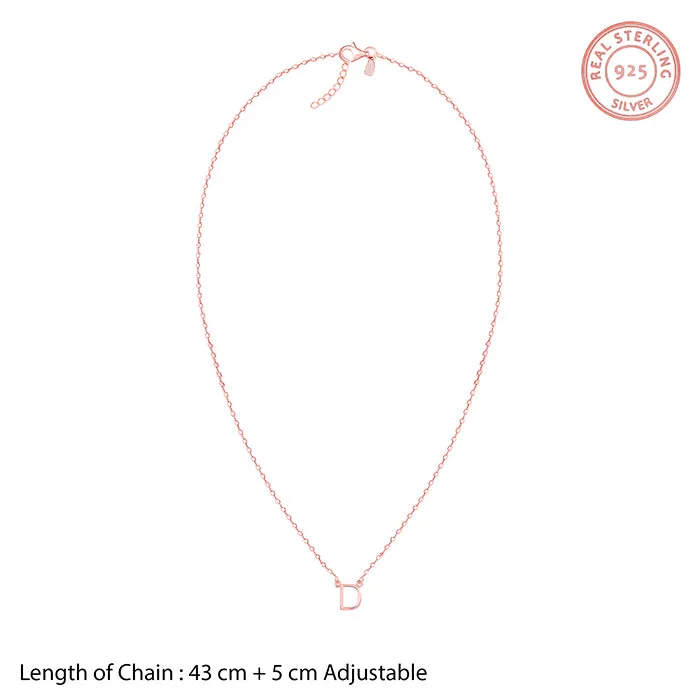 Rose Gold Personalised Initial Necklace Giva
