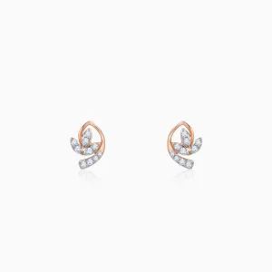 Rose Gold Petalia Diamond Earrings Giva
