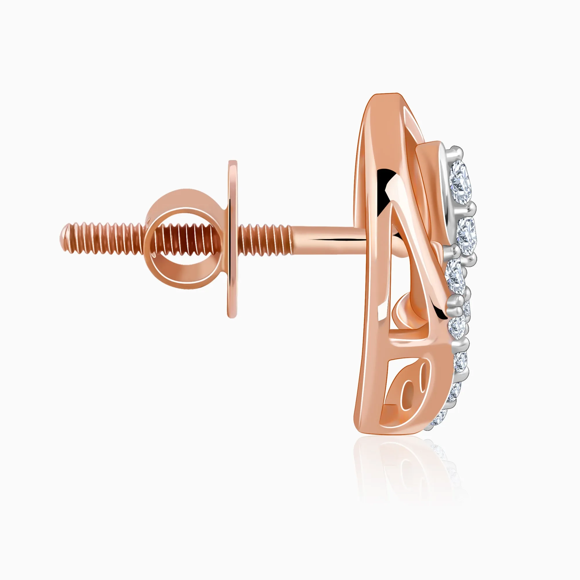 Rose Gold Petalia Diamond Earrings Giva