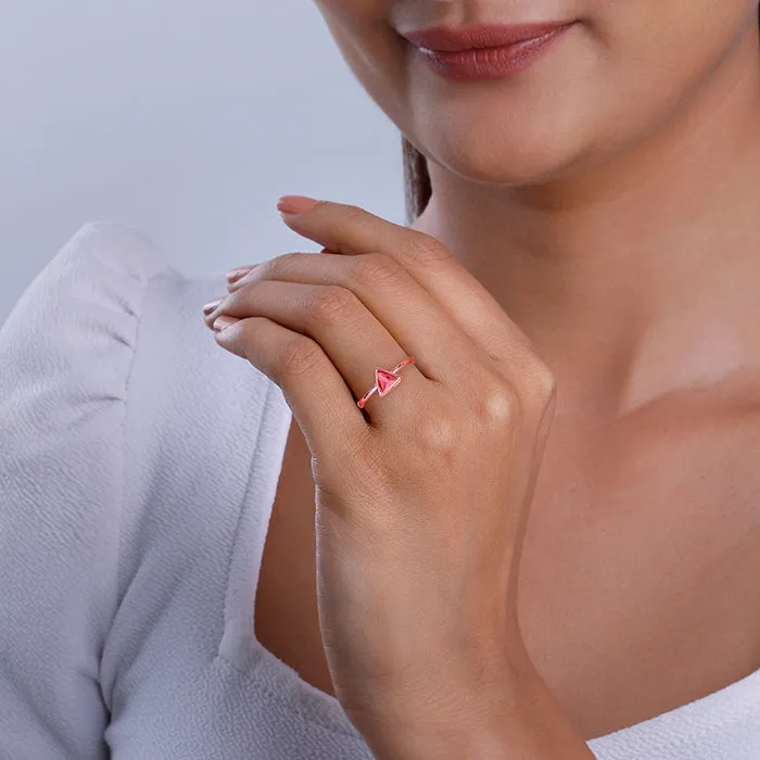 Rose Gold Pink Ternion Ring Giva