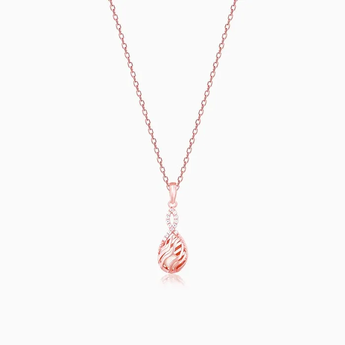 Rose Gold Pious Love Pendant With Link Chain Giva