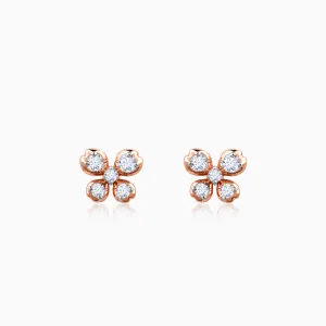 Rose Gold Primrose Diamond Earrings Giva