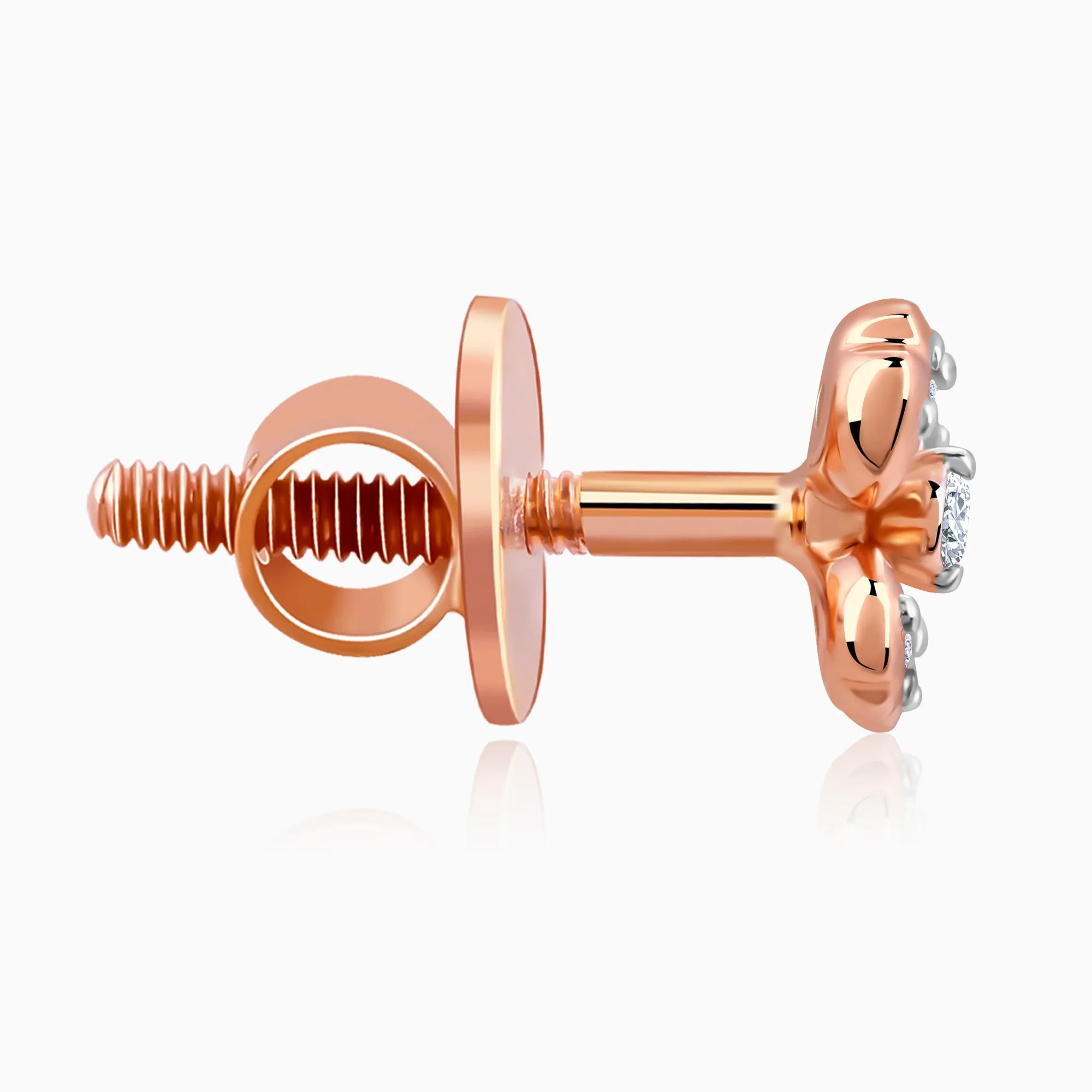 Rose Gold Primrose Diamond Earrings Giva
