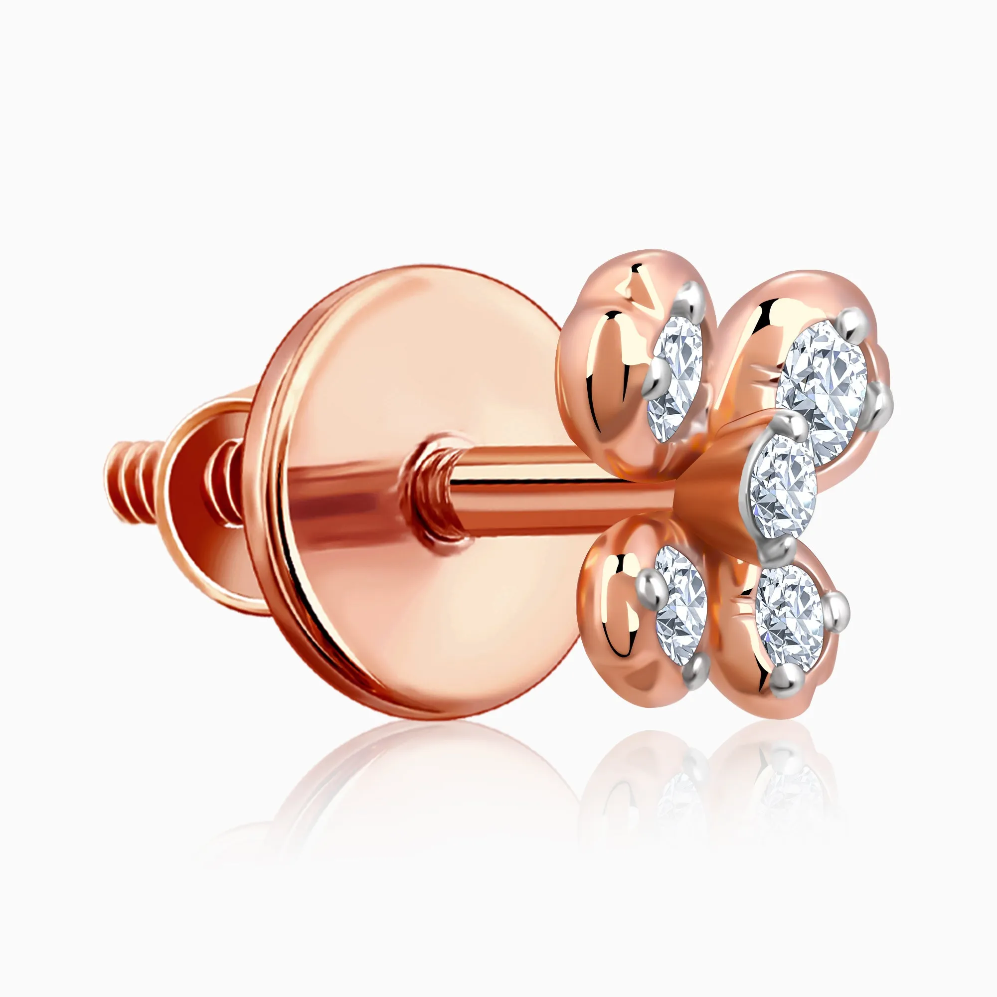 Rose Gold Primrose Diamond Earrings Giva