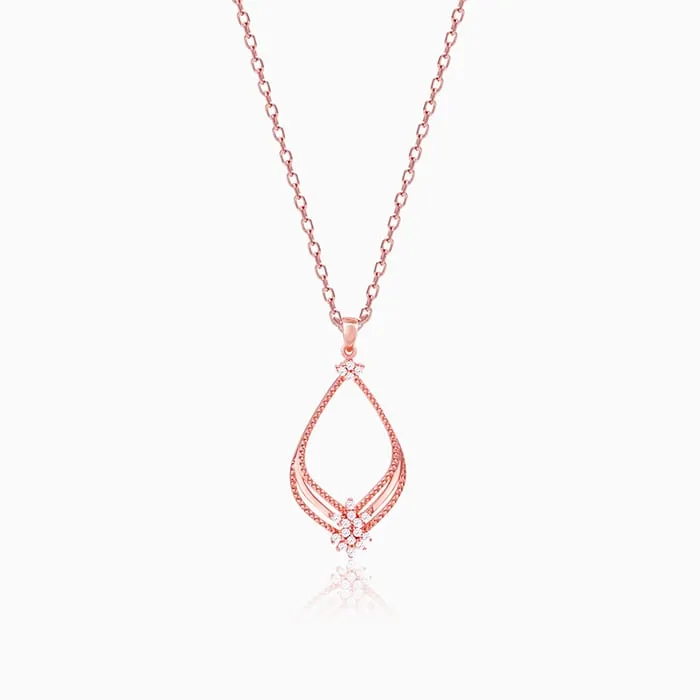 Rose Gold Princess Pendant With Link Chain Giva