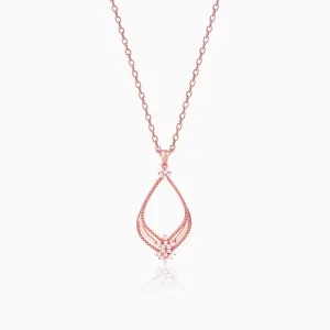 Rose Gold Princess Pendant With Link Chain Giva