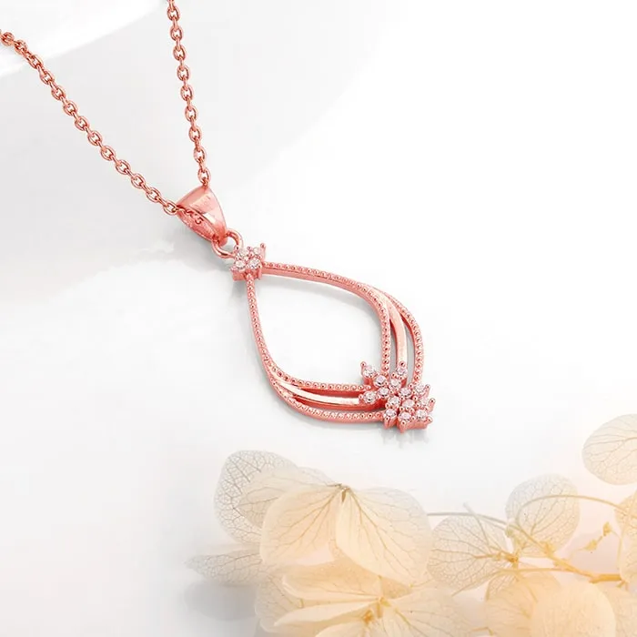 Rose Gold Princess Pendant With Link Chain Giva