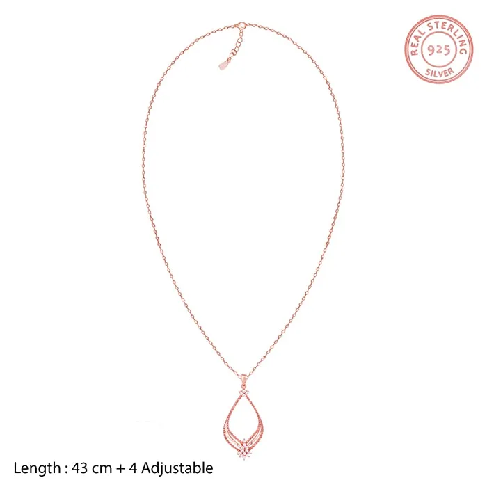 Rose Gold Princess Pendant With Link Chain Giva