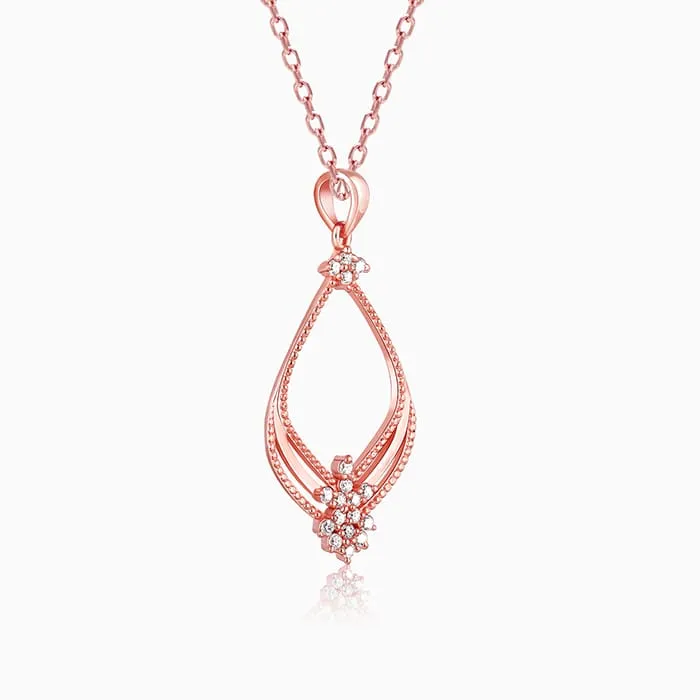Rose Gold Princess Pendant With Link Chain Giva