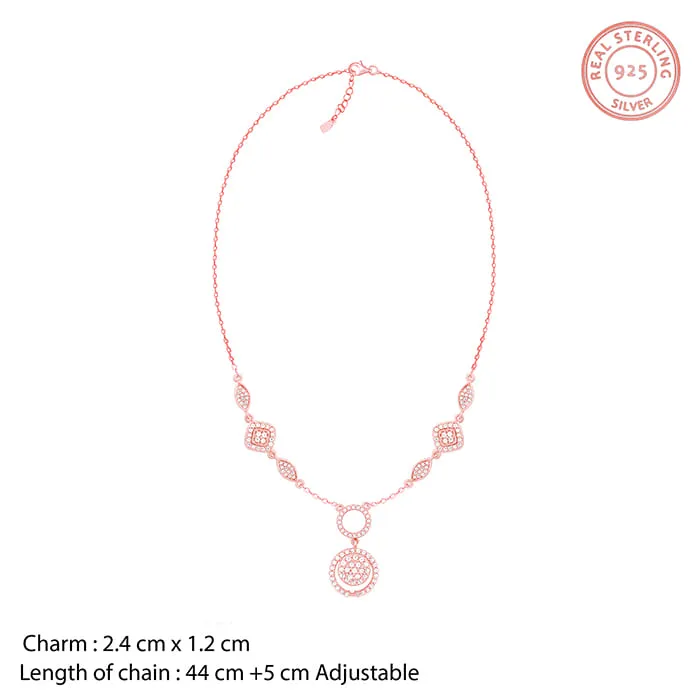 Rose Gold Radiant Halo Necklace Giva