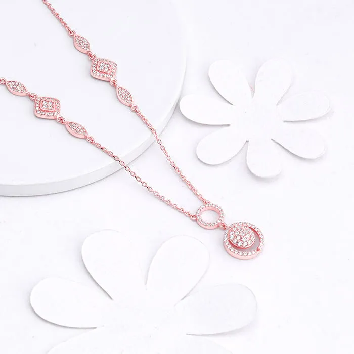 Rose Gold Radiant Halo Necklace Giva