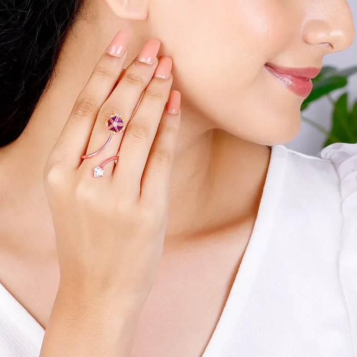 Rose Gold Rising Bell Mallow Ring Giva