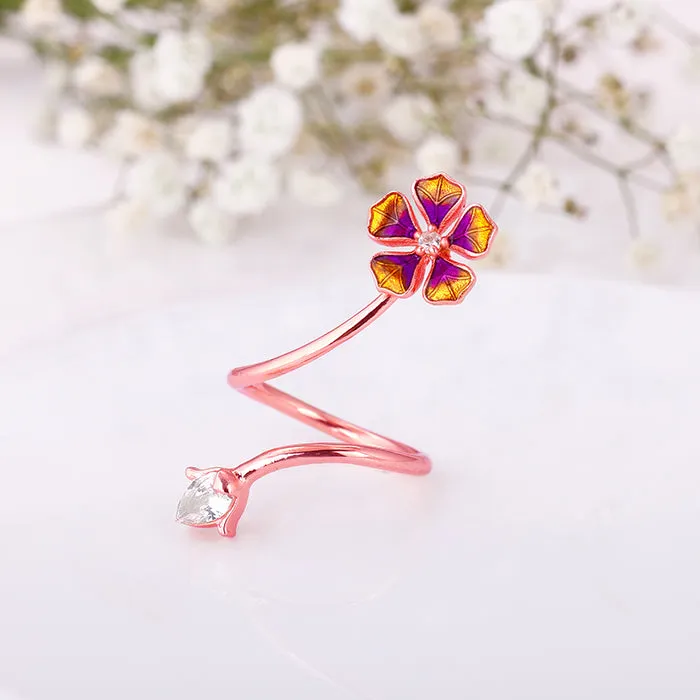 Rose Gold Rising Bell Mallow Ring Giva