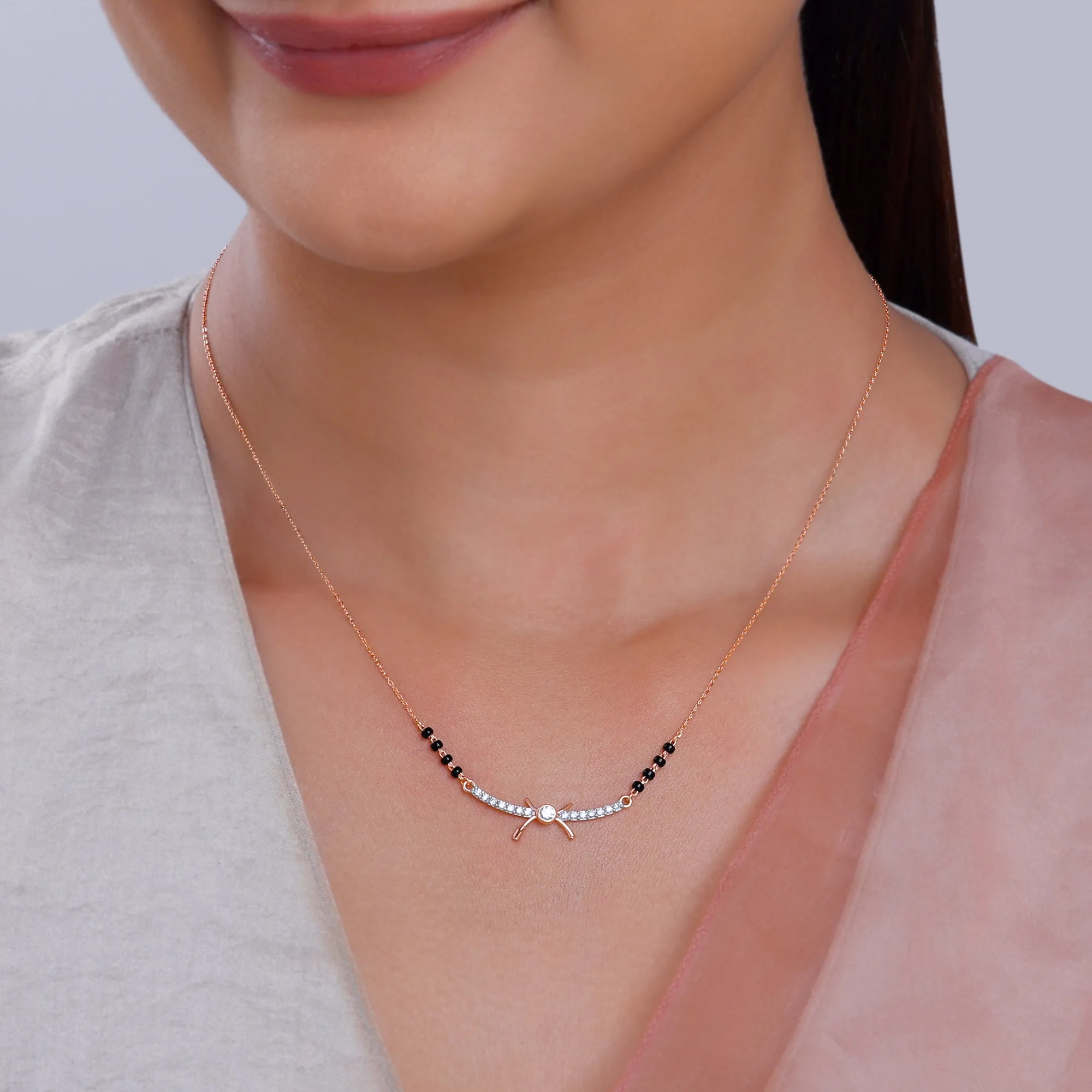 Rose Gold Roopa Diamond Mangalsutra Giva