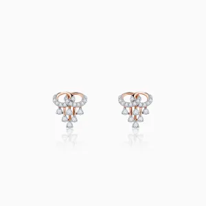 Rose Gold Royal Diamond Stud Earrings Giva