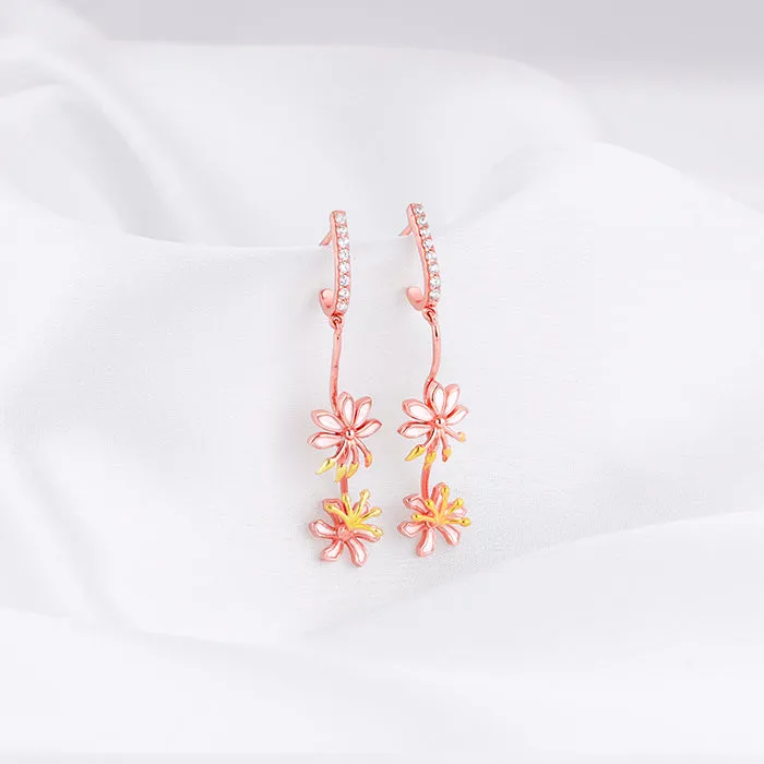 Rose Gold Safed Musli Danglers Giva