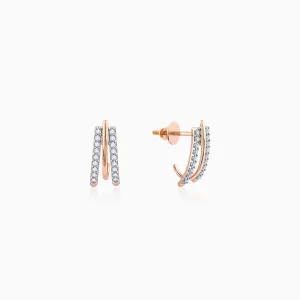 Rose Gold Saga Diamond Earrings Giva