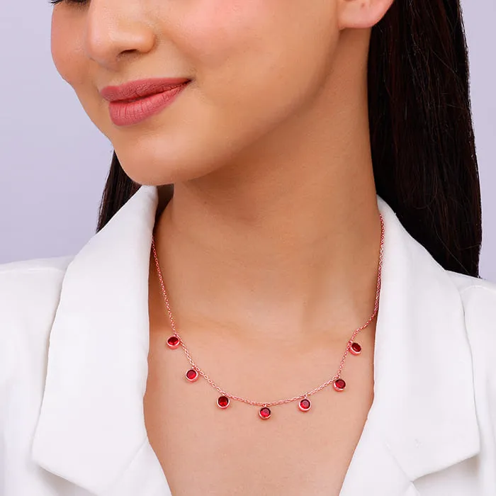 Rose Gold Scarlet Necklace Giva