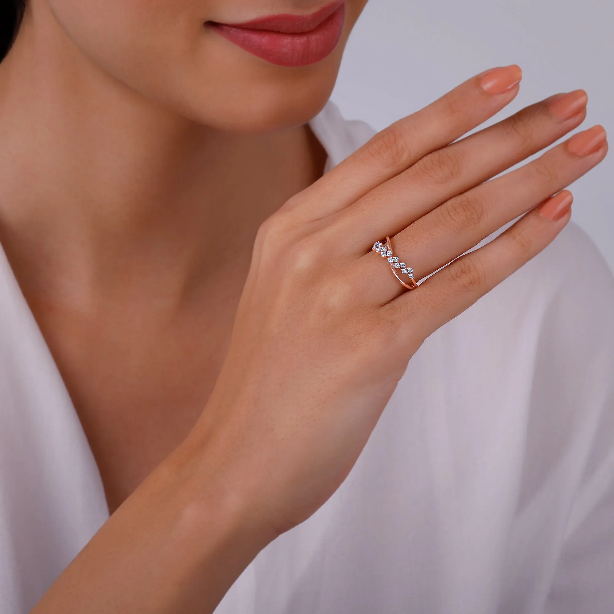 Rose Gold Scintiller Diamond Ring Giva
