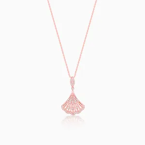 Rose Gold Seashell Pendant With Link Chain Giva
