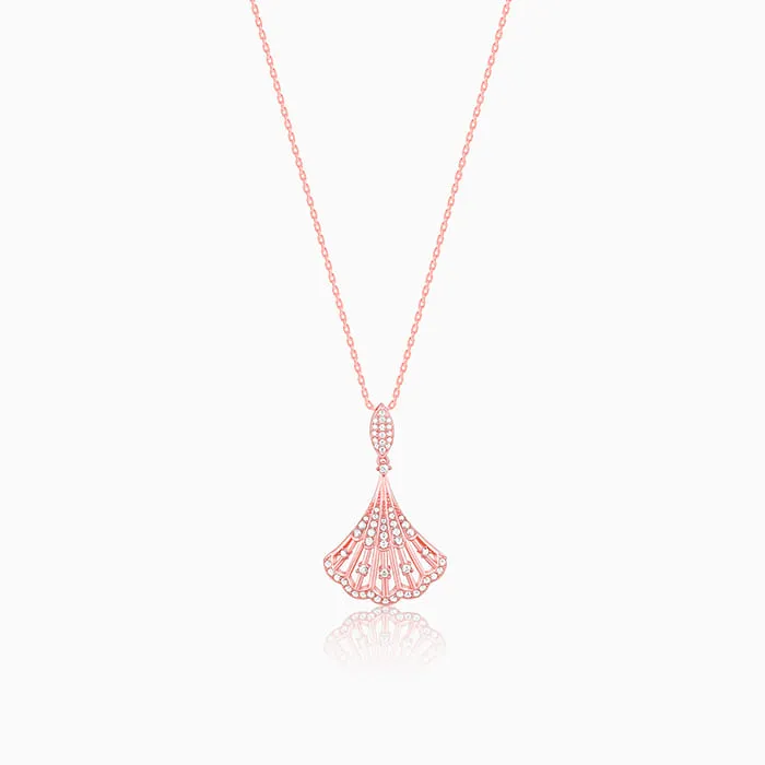 Rose Gold Seashell Pendant With Link Chain Giva