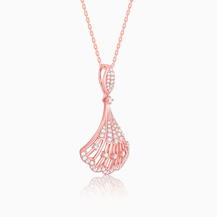 Rose Gold Seashell Pendant With Link Chain Giva