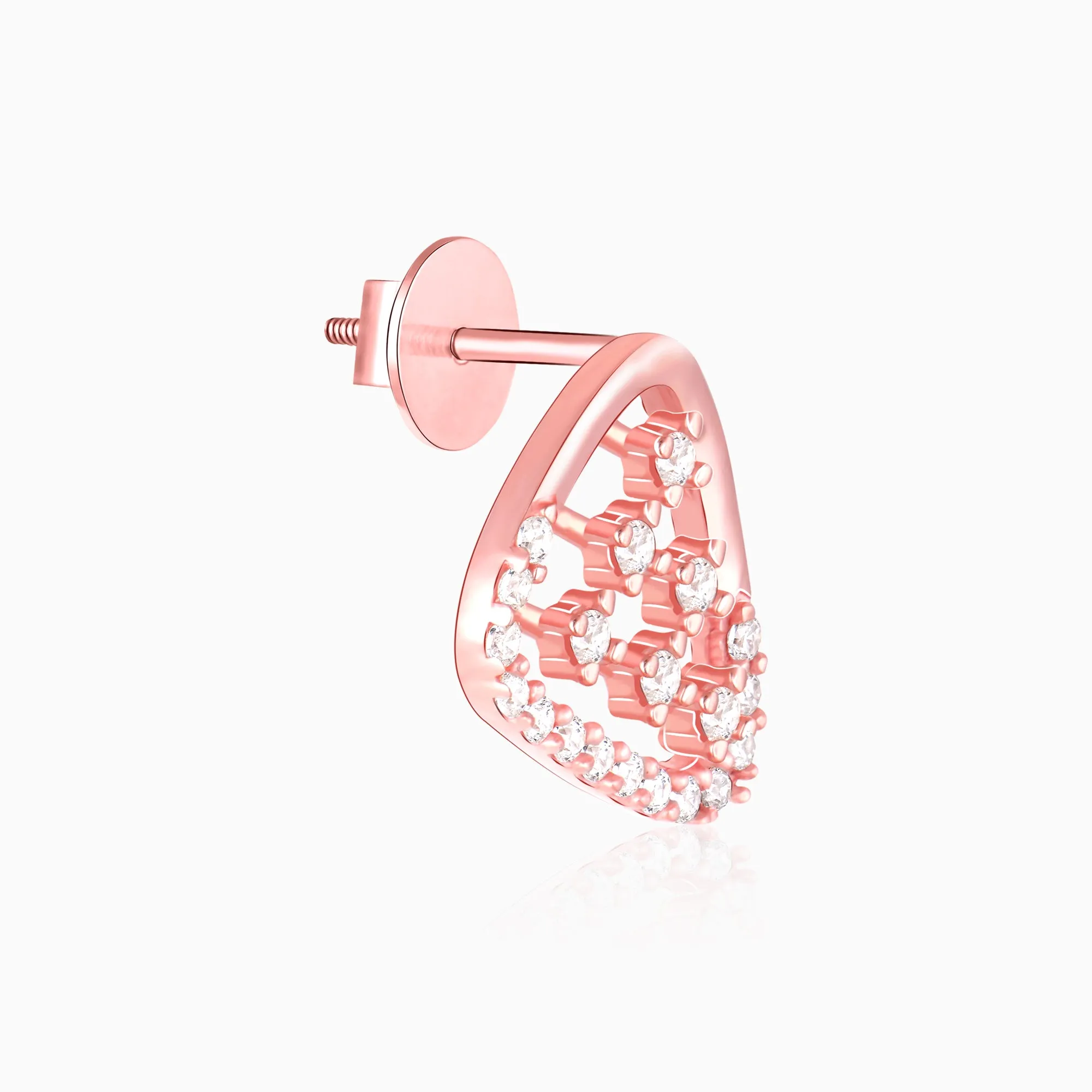Rose Gold Set-Square Earrings Giva