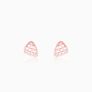 Rose Gold Set-Square Earrings Giva