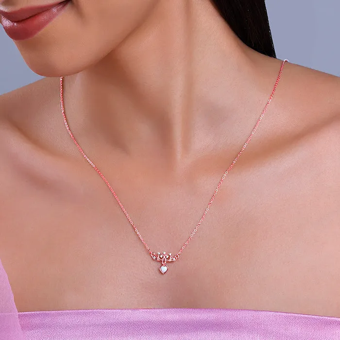 Rose Gold She The Achiever Pendant With Link Chain Giva