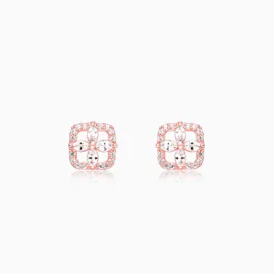 Rose Gold Shimmer Stud Earrings Giva