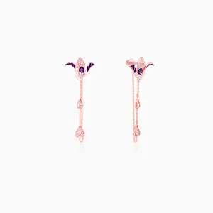 Rose Gold Shy Ebony Earrings Giva