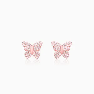 Rose Gold Skipper Butterfly Earrings Giva