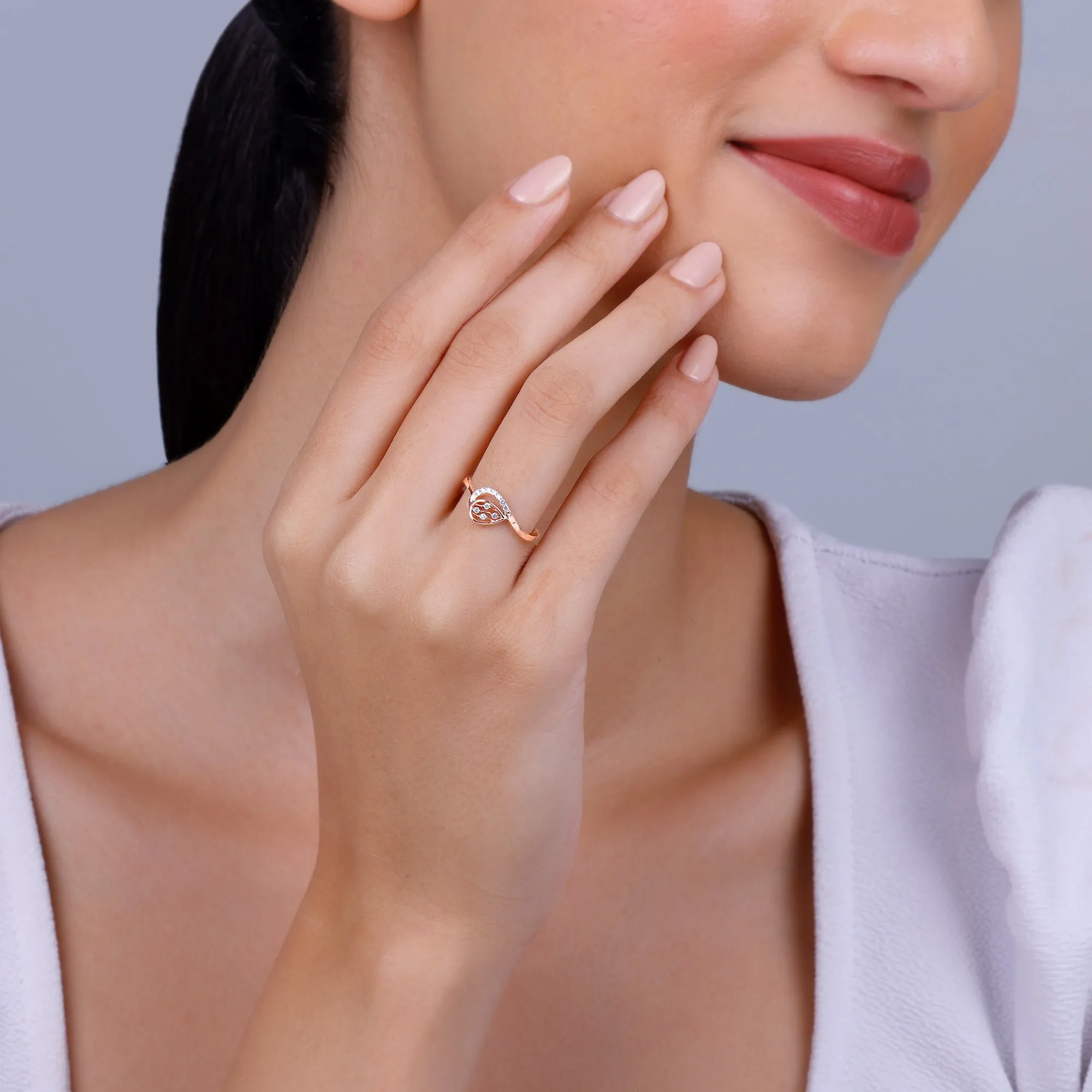Rose Gold Soft Ember Diamond Ring Giva