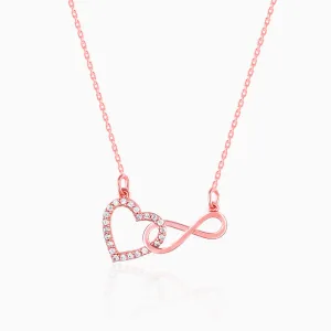 Rose Gold Sparkling Infinity Necklace Giva